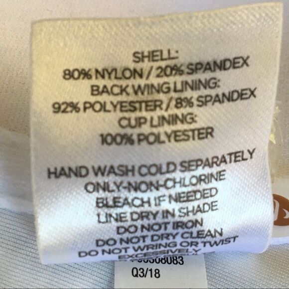 Women’s Bikini Striped Padded Swimsuit Top 34 B - Picture 8 of 10